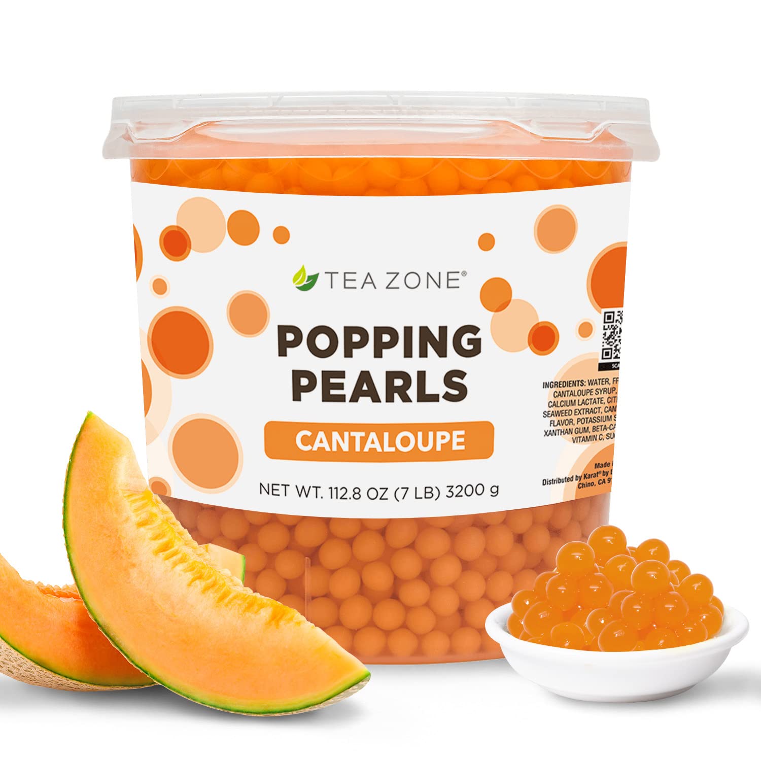 Tea Zone 7 lbs Cantaloupe POPPING PEARLS