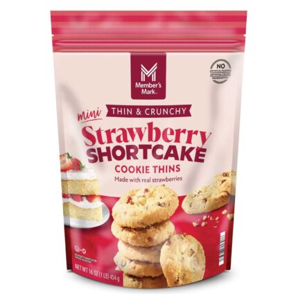 Member's Mark Strawberry Shortcake Cookie Thins 16 oz Bag