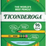 Dixon Ticonderoga Wood-Cased #2 HB Pencils, Box of 96, Yellow
