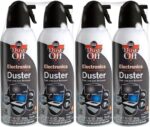 Dust Off Electronics Compressed Gas Duster Pack of 4